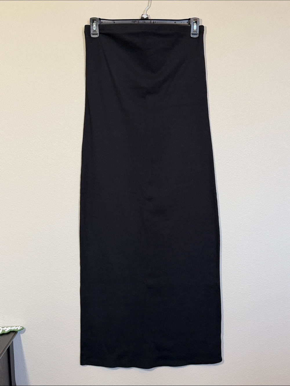a new day Black Strapless Ribbed Maxi Dress, Size XL resort wear
